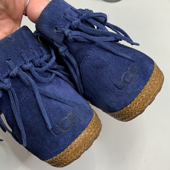 UGG Blue Fringe Ankle Boots - Picture 8 of 13